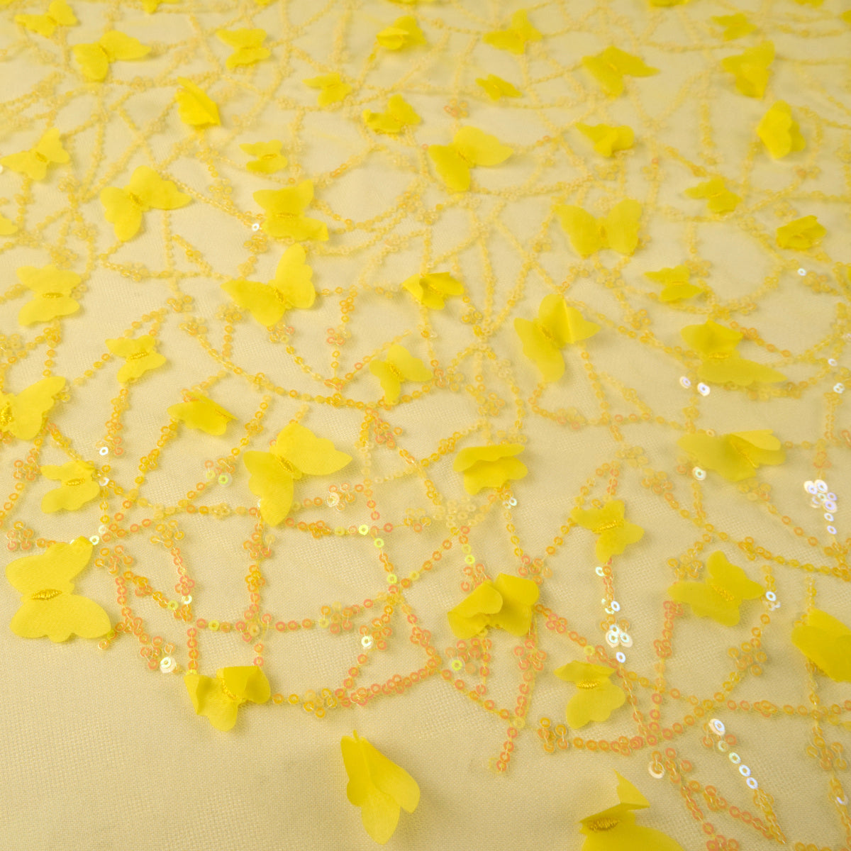 TUL LOLA AMARILLO LIMA APAGADO CON MARIPOSAS