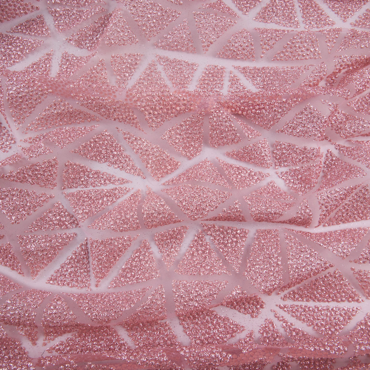 TUL LOLA ROSA PIEL DURAZNO GLITTER TRIANGULOS