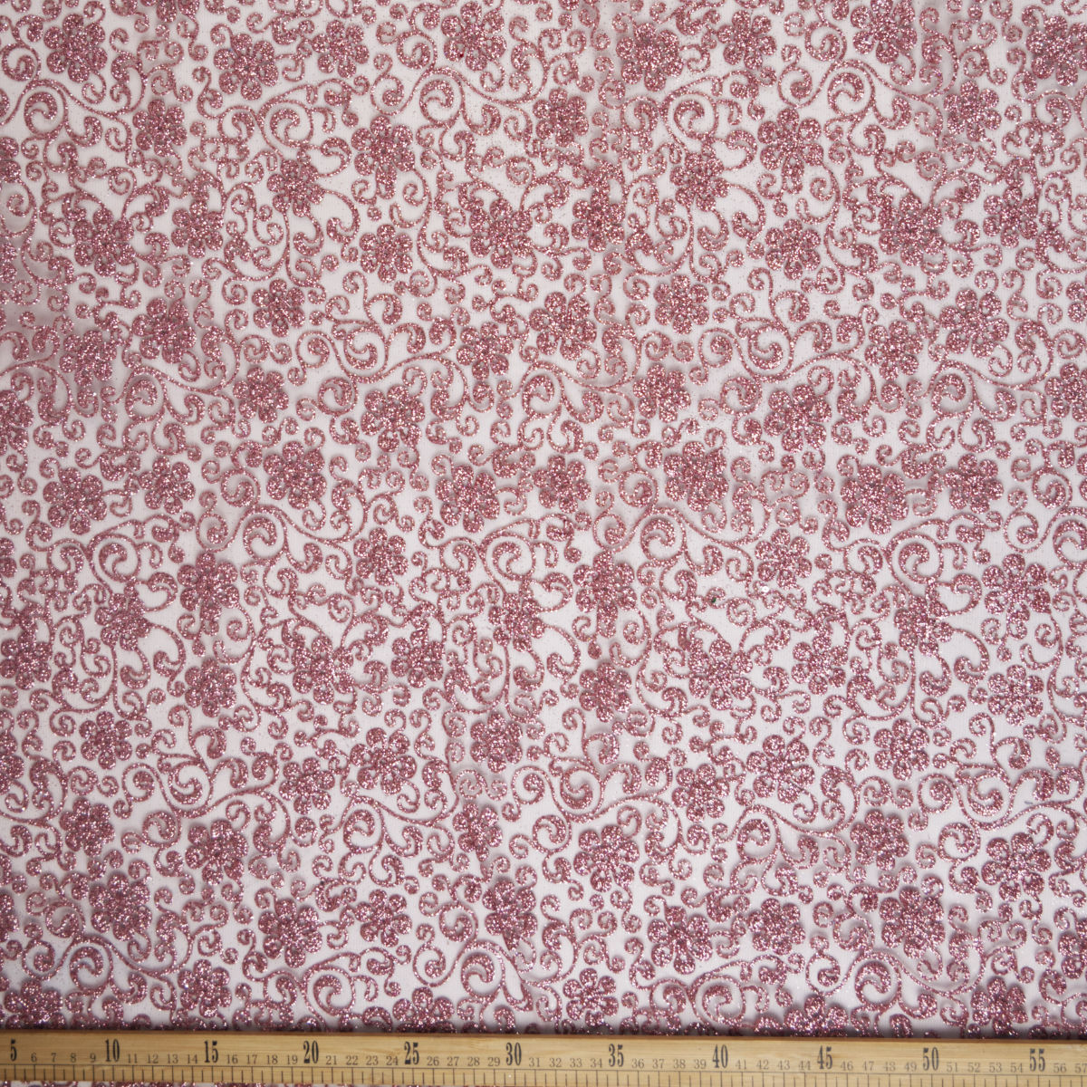 TUL LOLA LILA BORDEAUX GLITTER FLORES