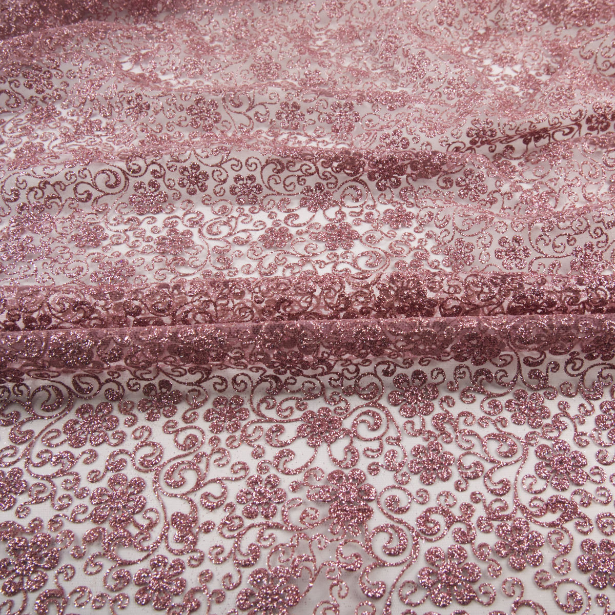 TUL LOLA LILA BORDEAUX GLITTER FLORES