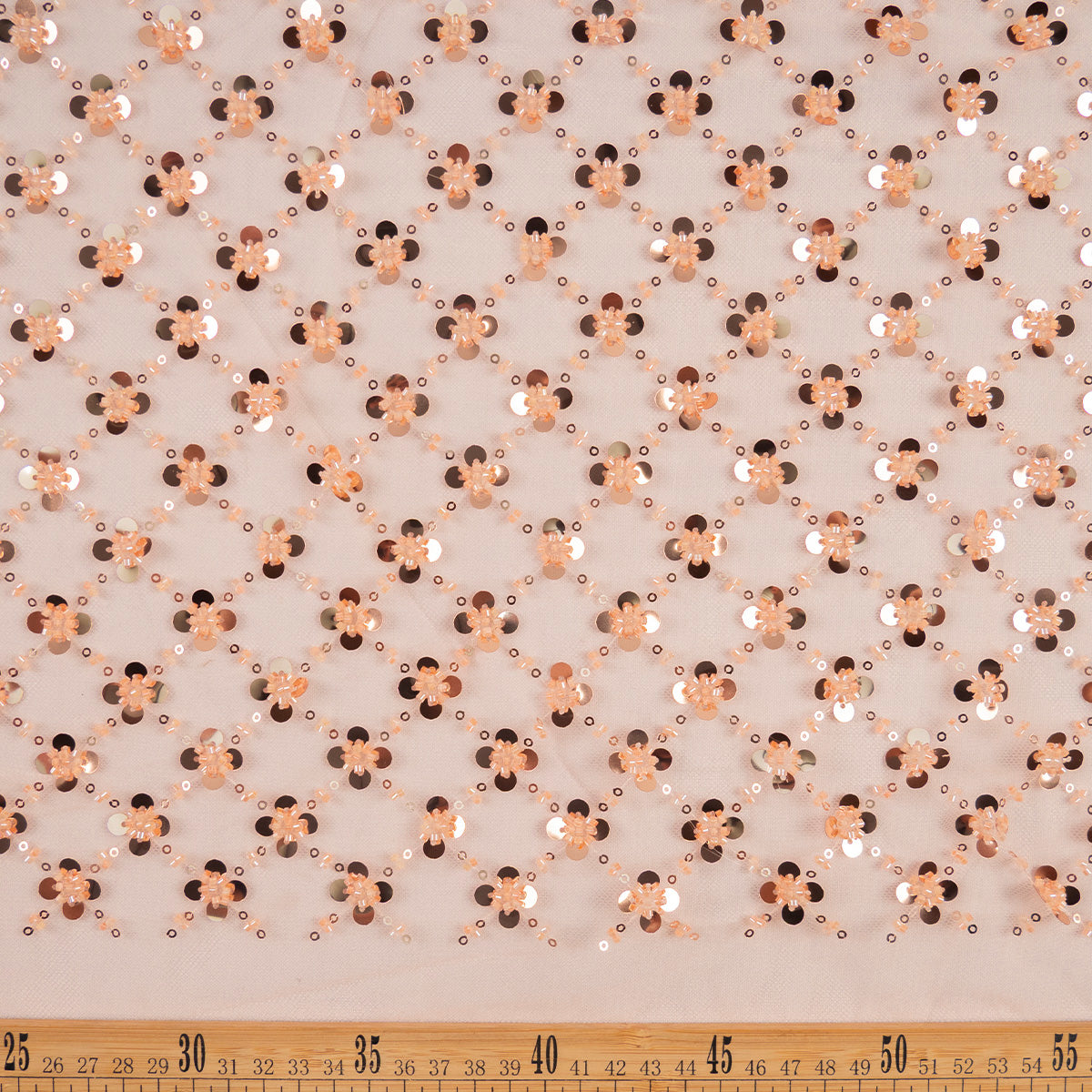 TUL ISABELLA ROSA MISTY  CON FLORES BRILLANTES PEQUEÑAS