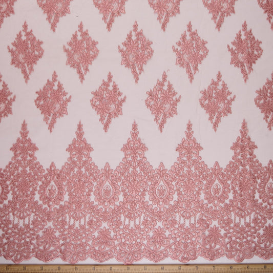 TUL ISABELLA ROSA PIEL DURAZNO CON ARABESCOS