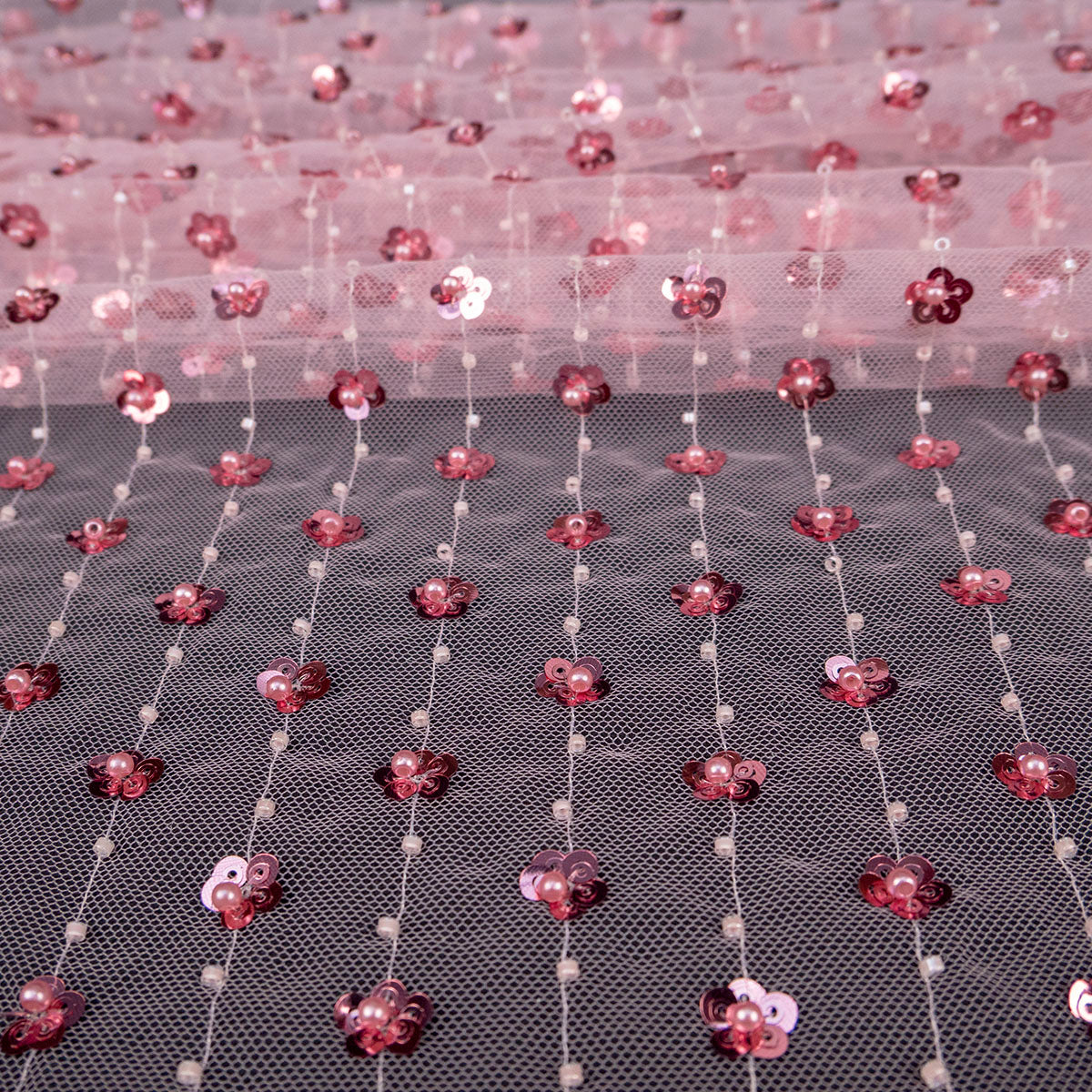 TUL ISABELLA LILA BORDEAUX FLORES