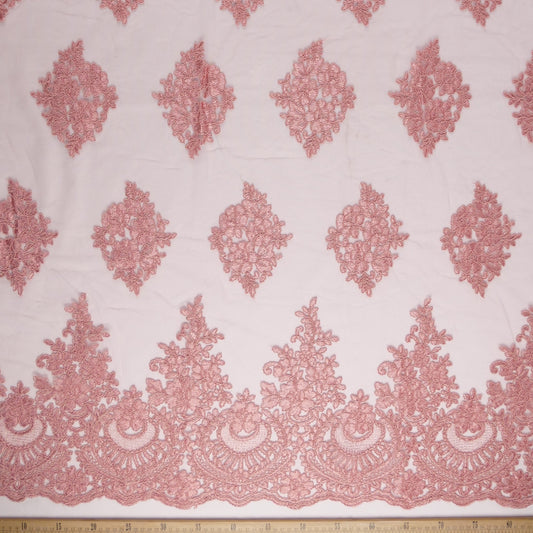 TUL ISABELLA ROSA PIEL DURAZNO CON GUARDAS