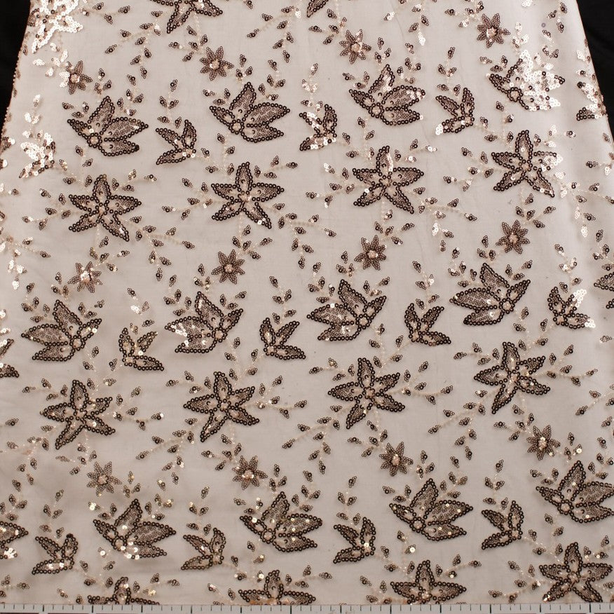TUL ISABELLA ROSA SMOKE CON FLORES BRILLANTES