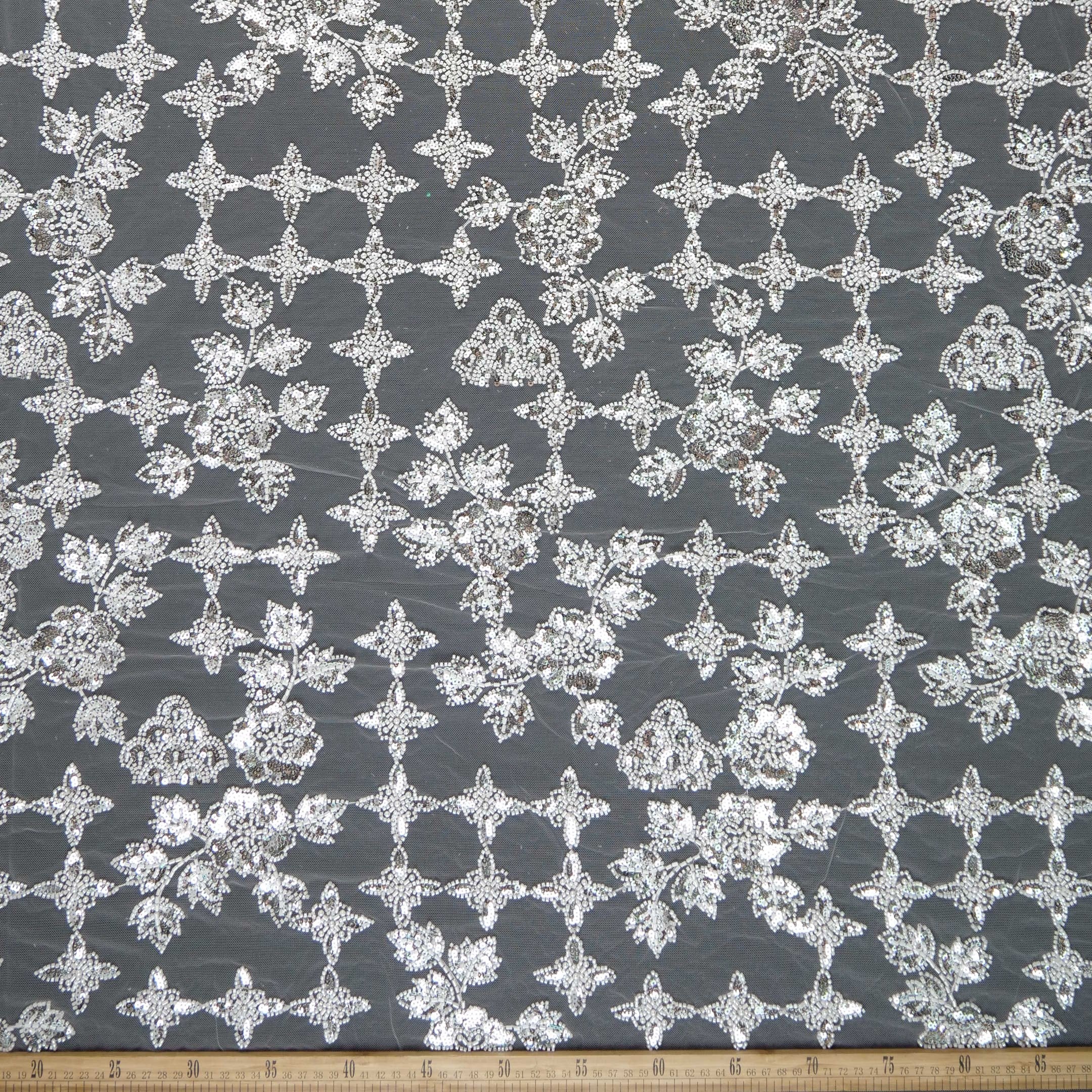 TUL GABBANA BLANCO BRILLANTE FLORES