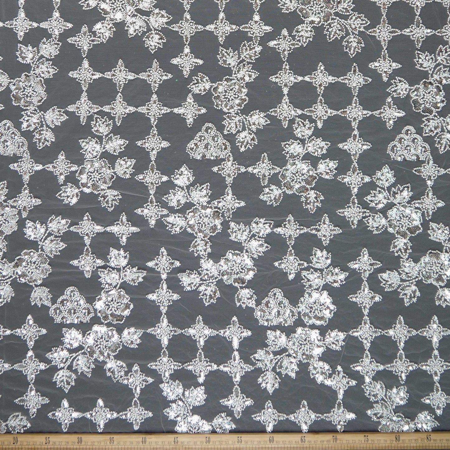 TUL GABBANA BLANCO BRILLANTE FLORES