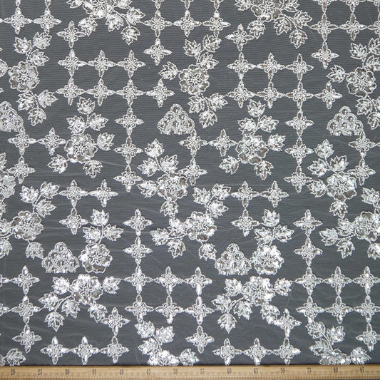 TUL GABBANA BLANCO BRILLANTE FLORES