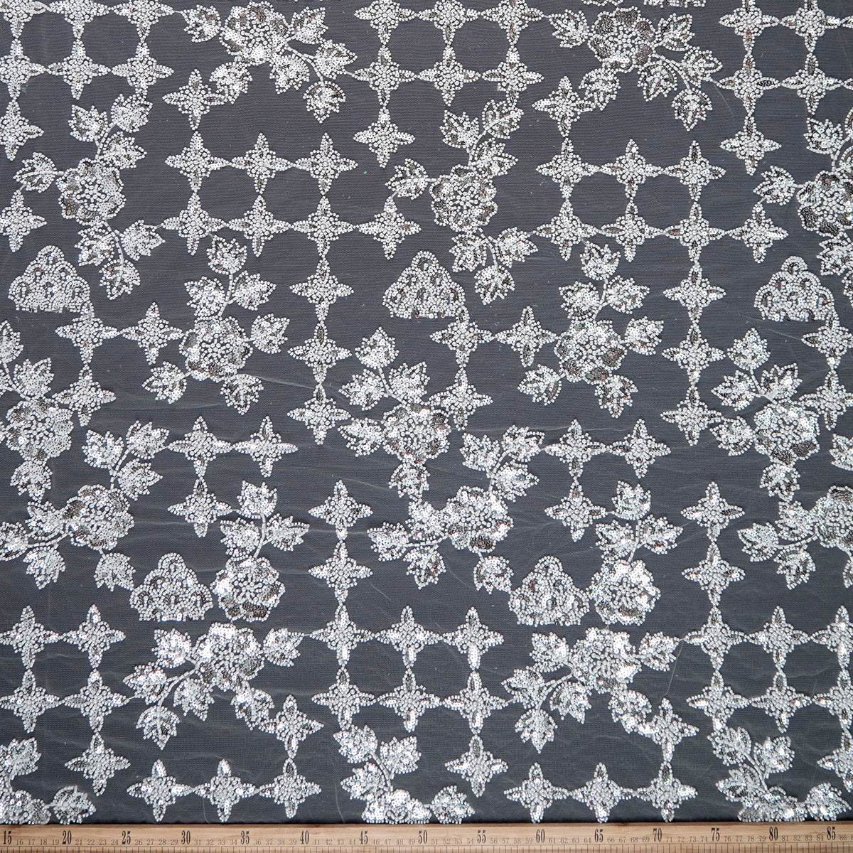 TUL GABBANA BLANCO BRILLANTE FLORES