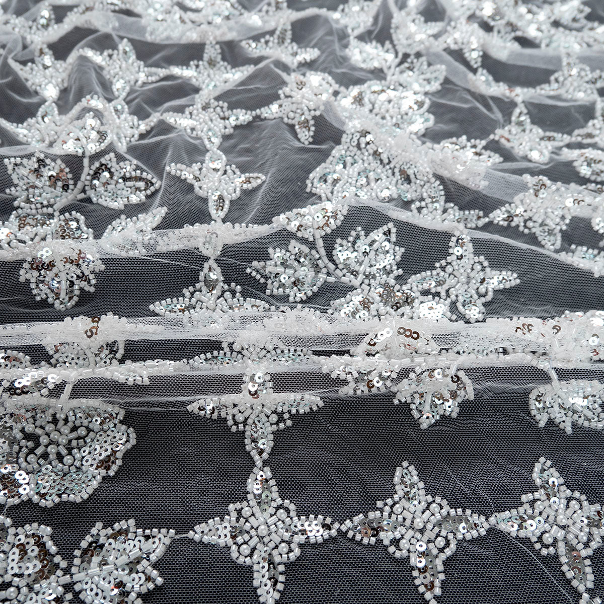 TUL GABBANA BLANCO BRILLANTE FLORES