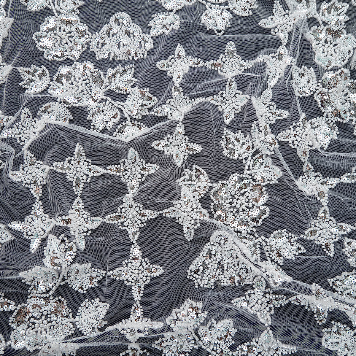 TUL GABBANA BLANCO BRILLANTE FLORES