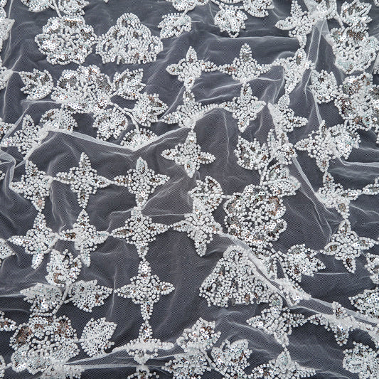 TUL GABBANA BLANCO BRILLANTE FLORES