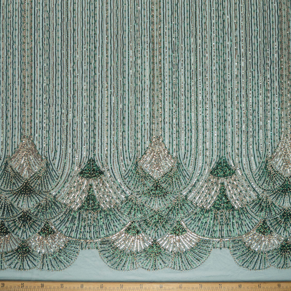 TUL GABBANA VERDE OSCURO LINEAS