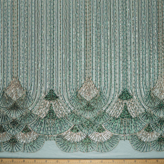 TUL GABBANA VERDE OSCURO LINEAS