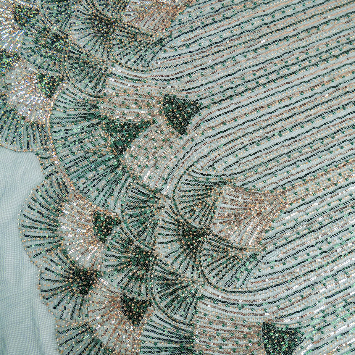 TUL GABBANA VERDE OSCURO LINEAS