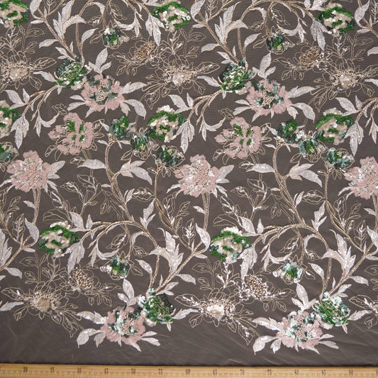 TUL GABBANA NATURAL EGRET FLOREADO