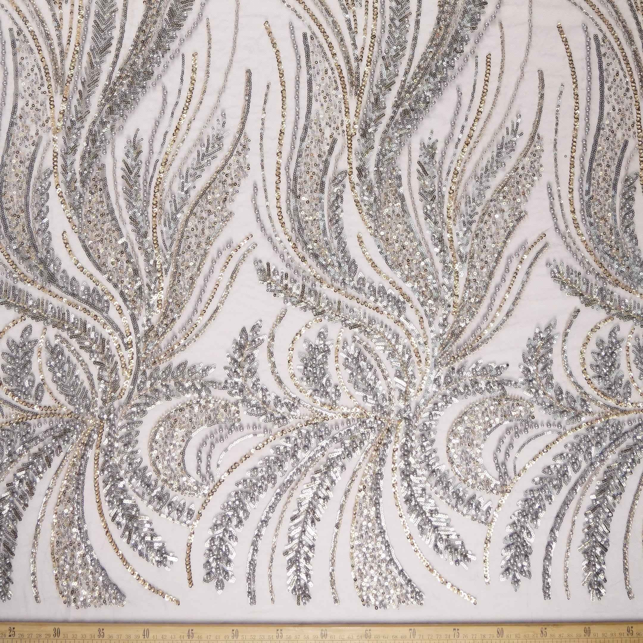 TUL GABBANA GRIS PERISCOPIO CON HOJAS