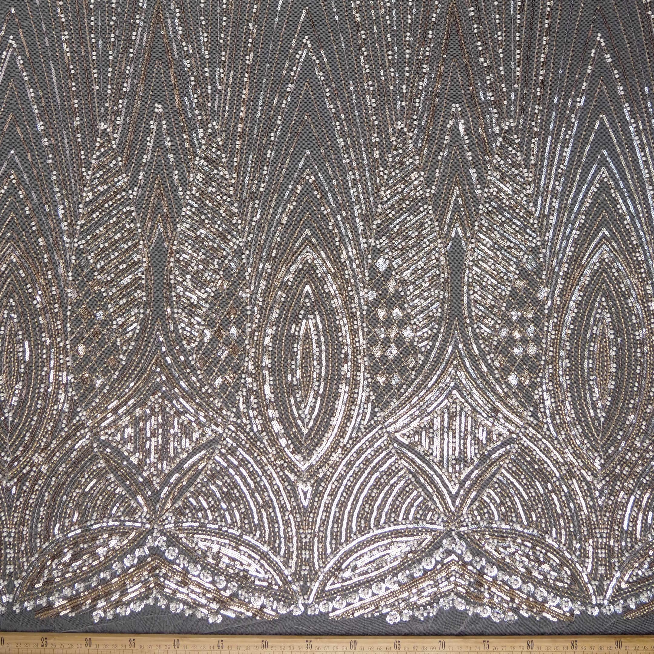 TUL GABBANA BLANCO BRILLANTE CON GUARDAS