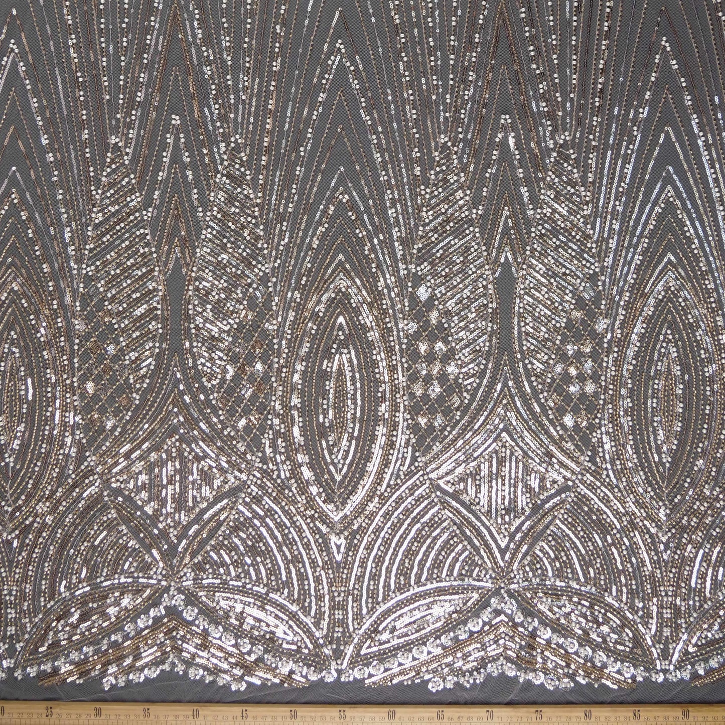 TUL GABBANA BLANCO BRILLANTE CON GUARDAS