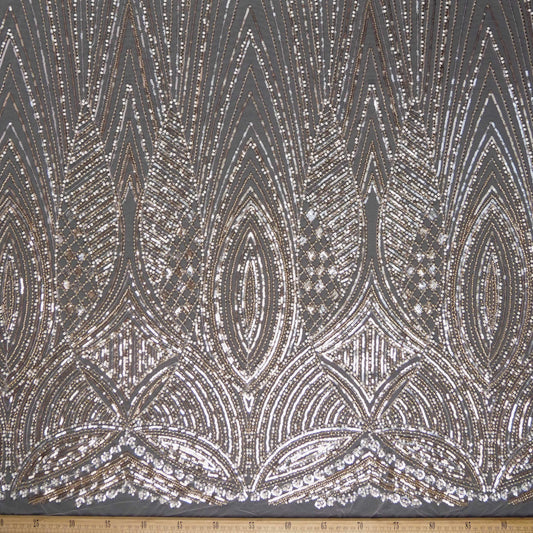 TUL GABBANA BLANCO BRILLANTE CON GUARDAS