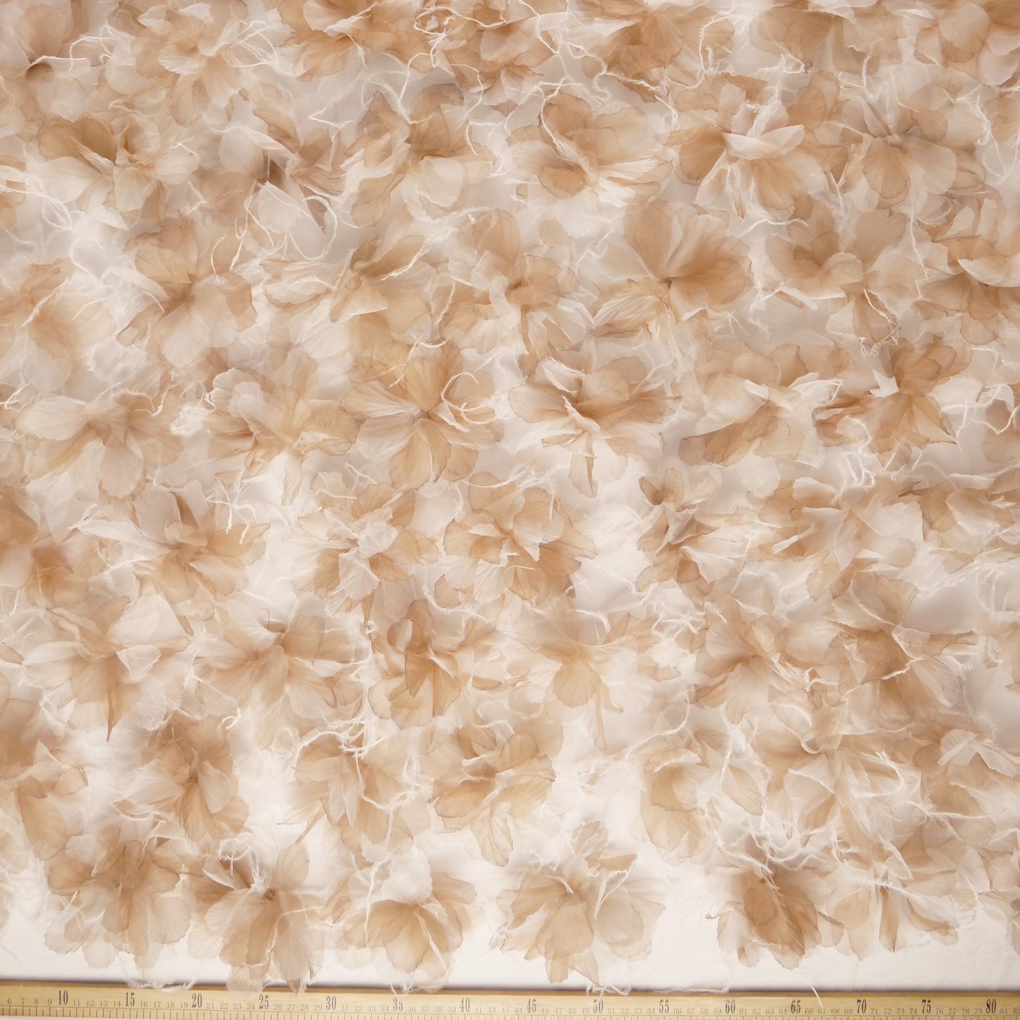 TUL HERMES MARRON CARIBOU CON FLORES 3D BEIGE