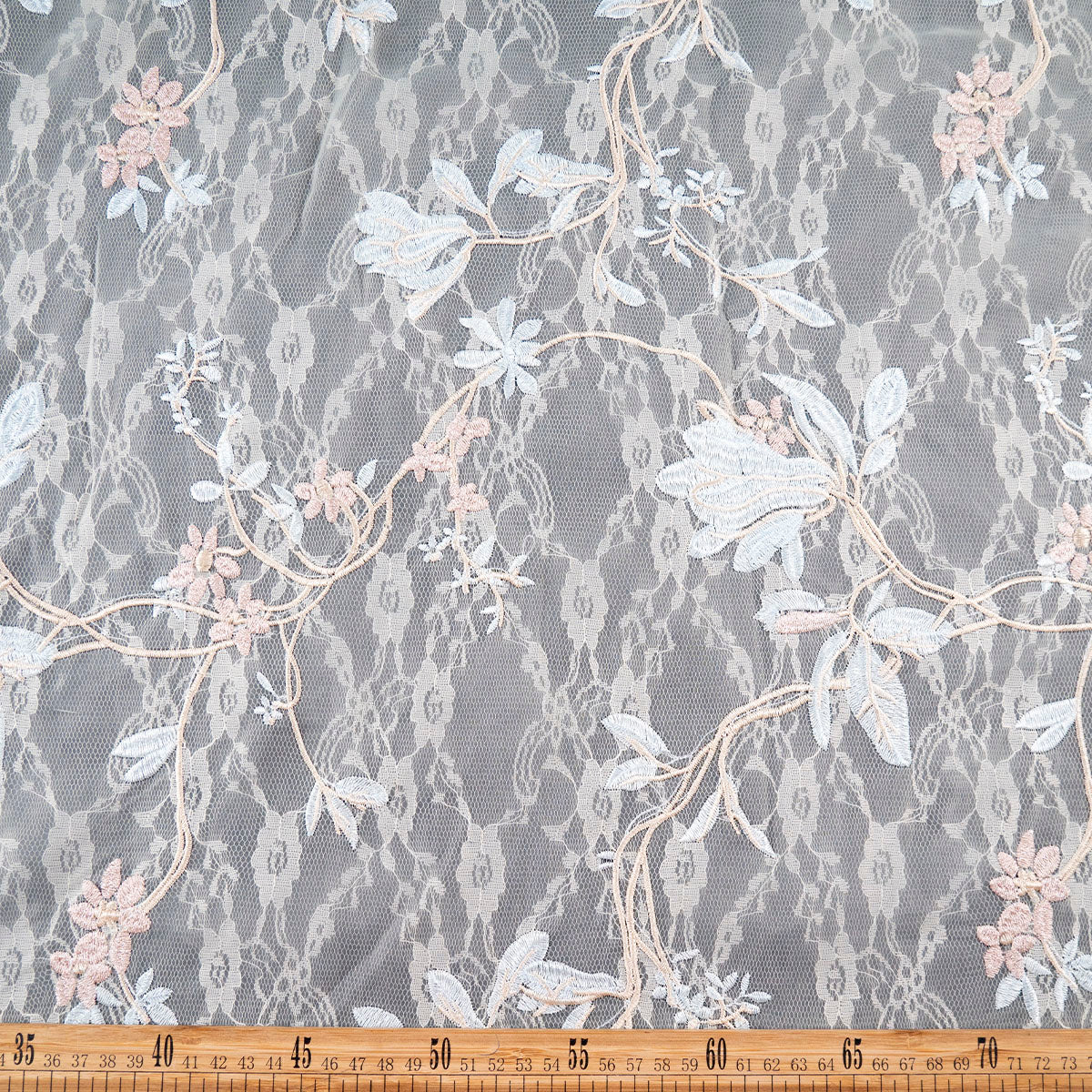 ORGANZA VERSACE NATURAL EGRET FLORAL