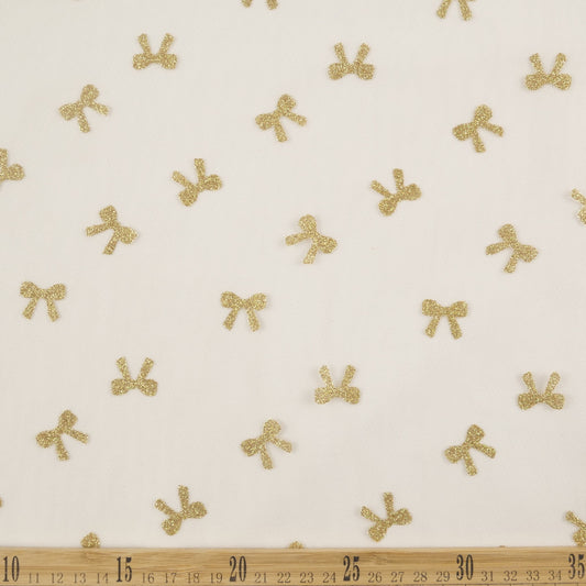 TUL FRANCES AMARILLO JARDIN CLARO CON MOÑOS