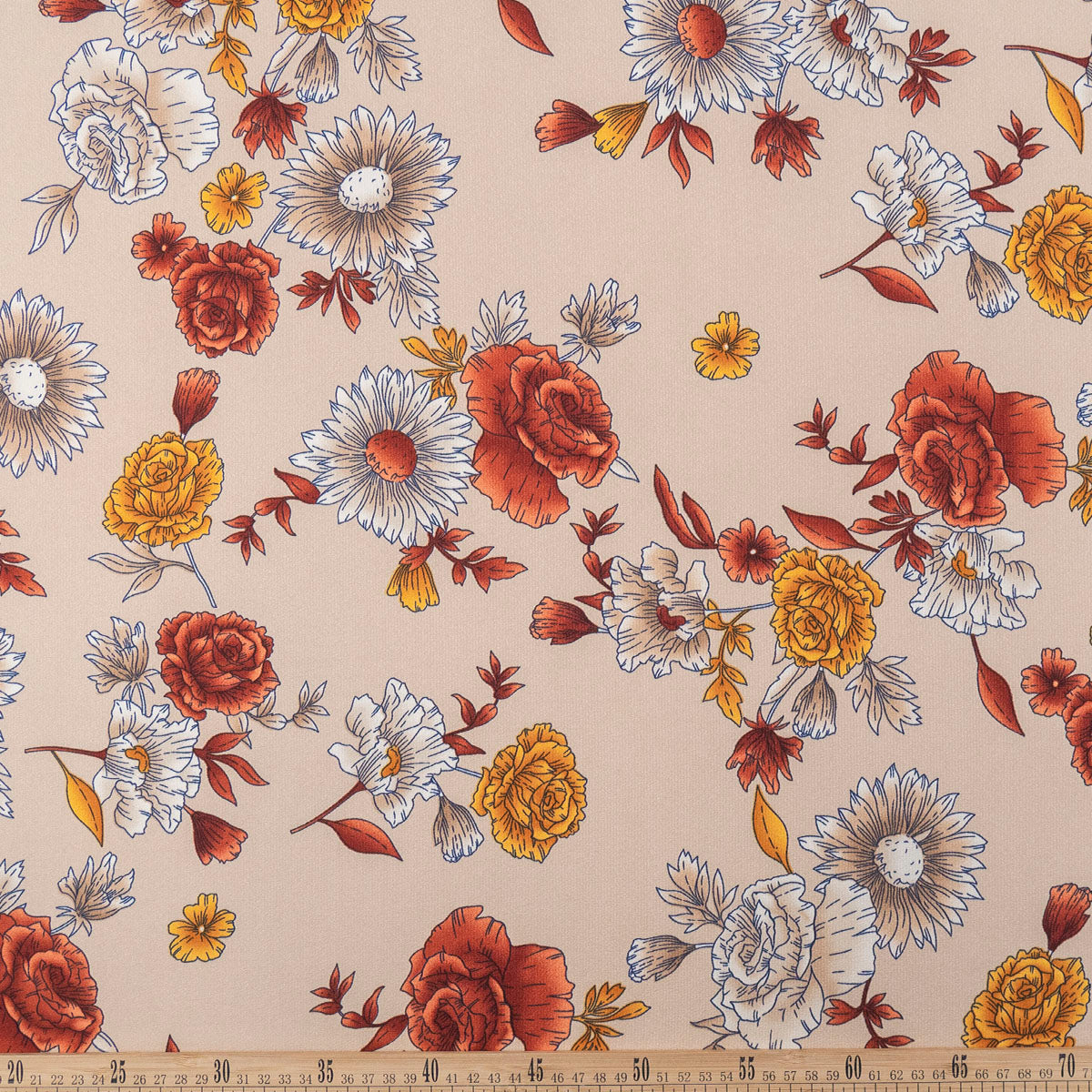 SATEN CREPE ESTAMPADO BEIGE LANA