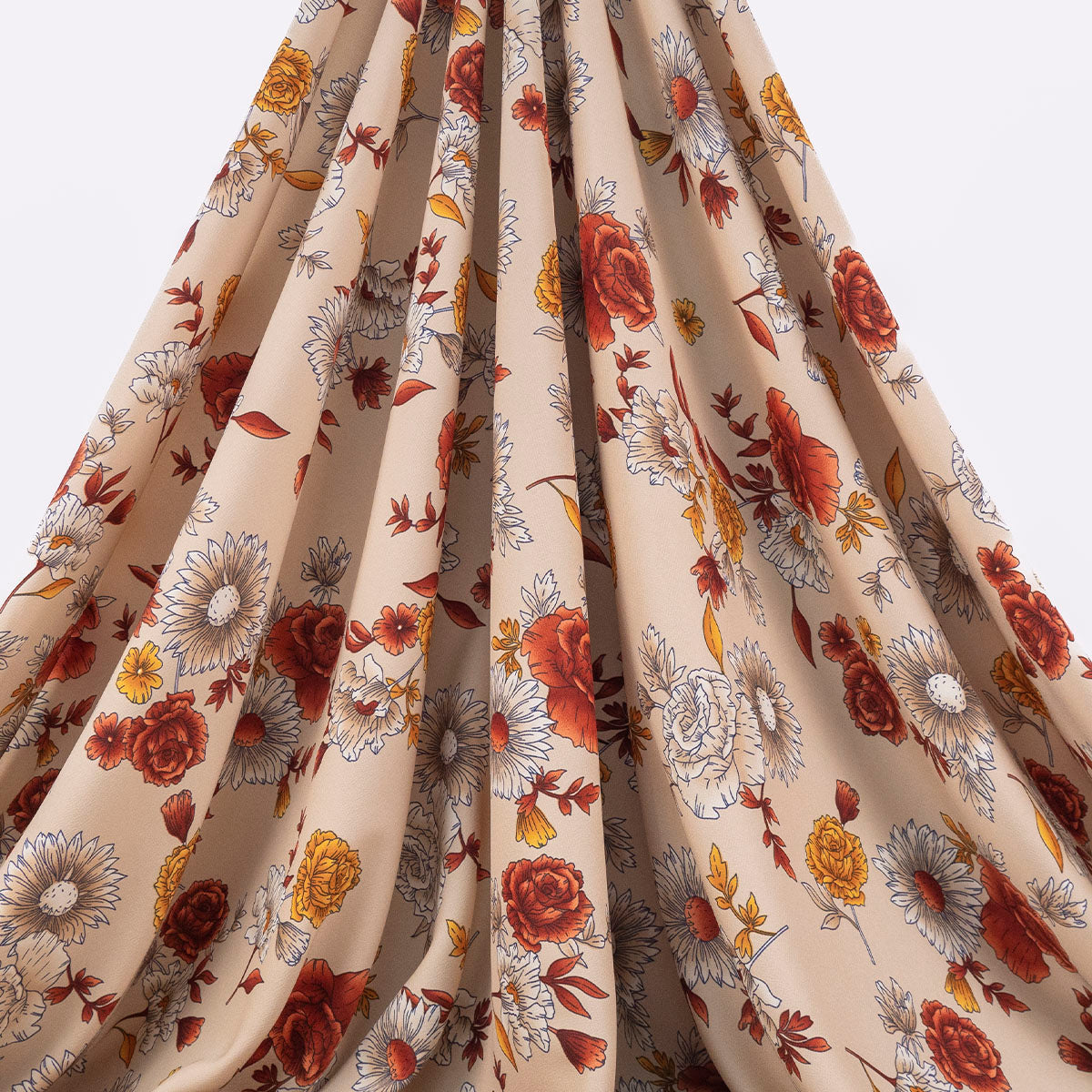 SATEN CREPE ESTAMPADO BEIGE LANA