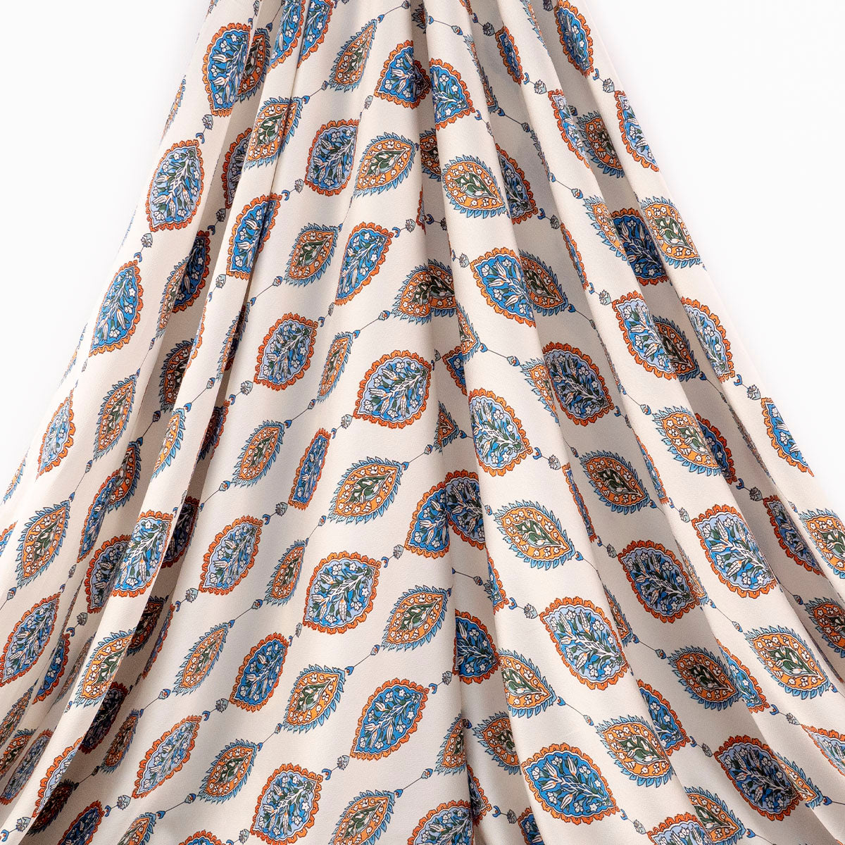 SATEN CREPE ESTAMPADO BLANCO PAPIRO