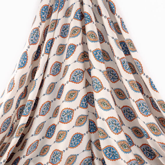 SATEN CREPE ESTAMPADO BLANCO PAPIRO