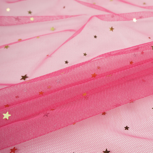 TUL ESTRELLITAS FUCSIA SUPER