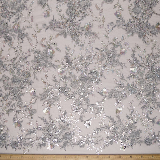 TUL MARNI GRIS MINIMAL CON FLORES