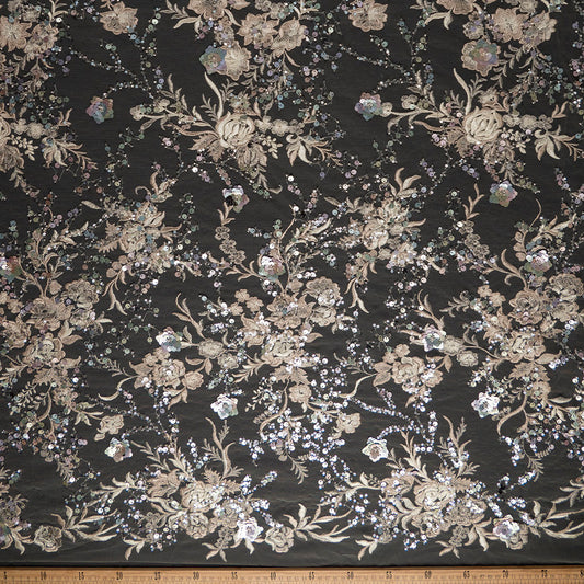 TUL MARNI BEIGE LIGERO FLORES Y HOJAS