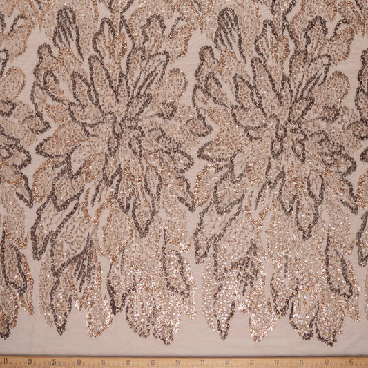 TUL MARNI MARRON CASTAÑA CON FLORES GRANDES