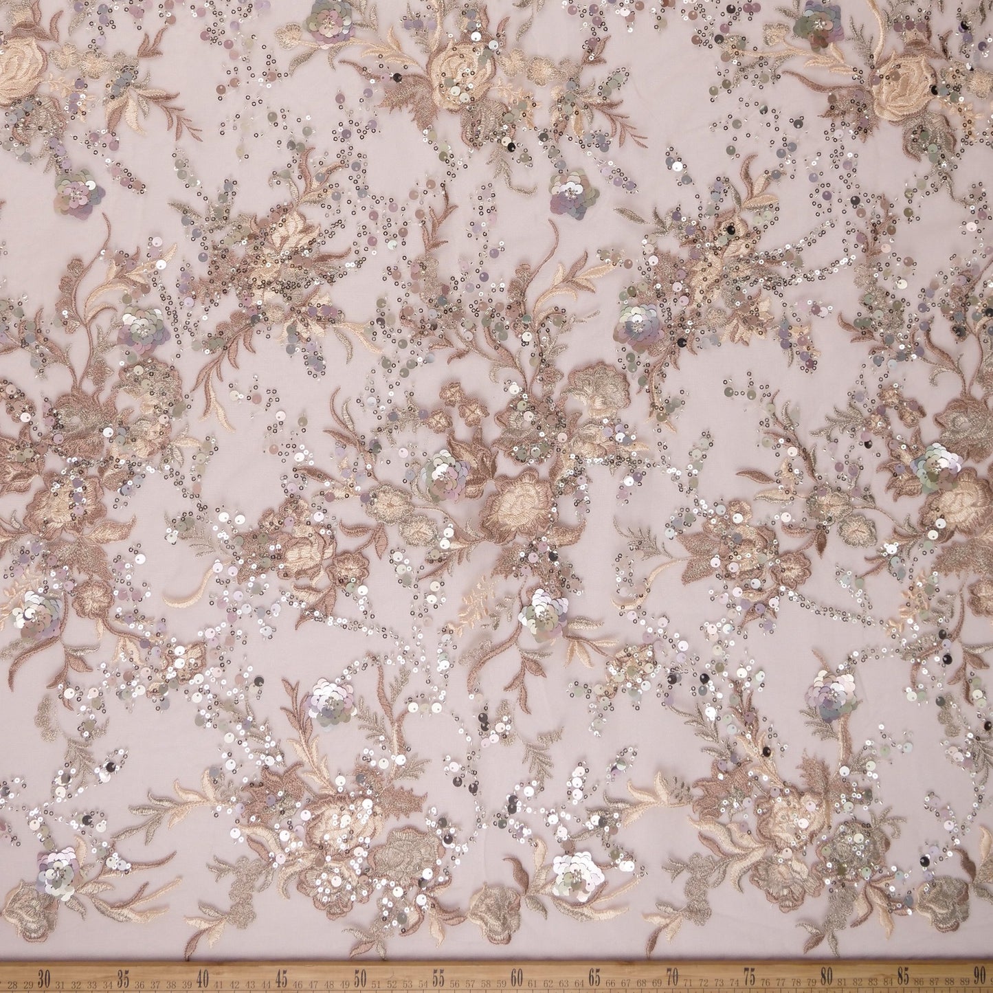 TUL MARNI ROSA PIEL DURAZNO CON FLORES