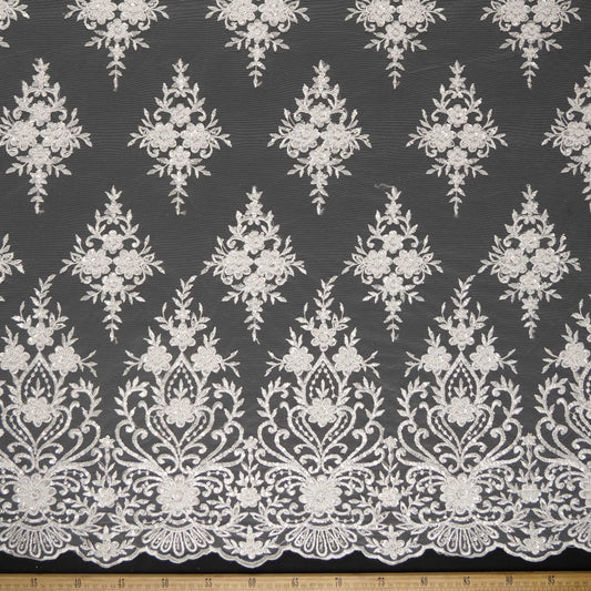 TUL MARNI BLANCO BRILLANTE FLORES Y GUARDAS