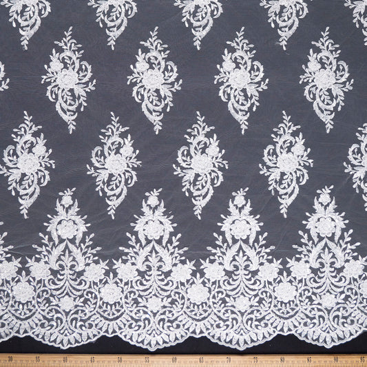 TUL MARNI BLANCO BRILLANTE CON GUARDAS