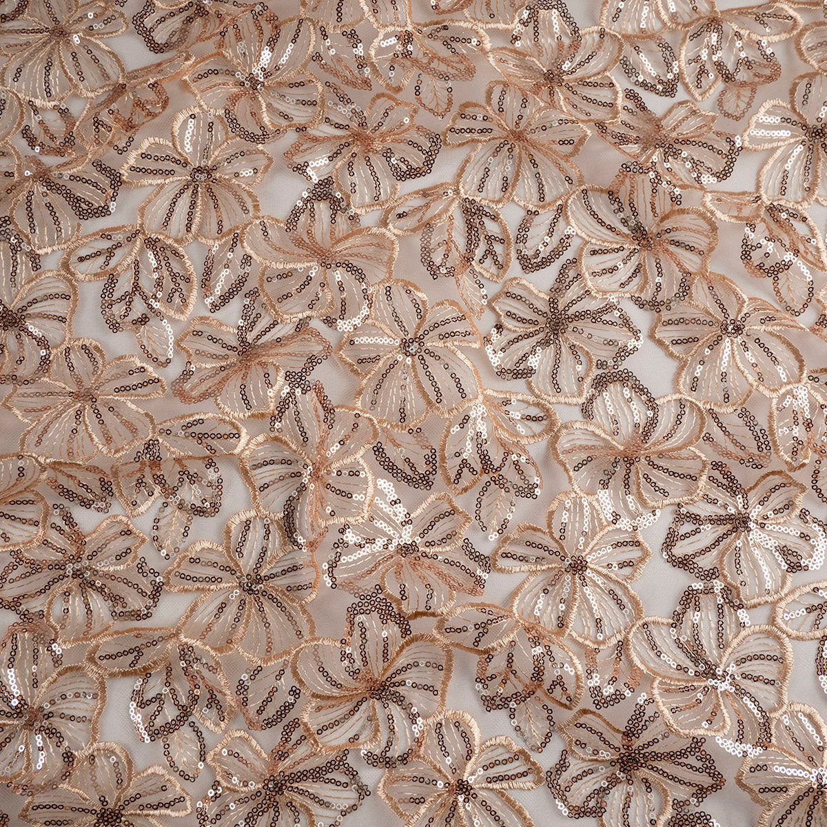 TUL MARNI BEIGE LIGERO CON FLORES DORADAS