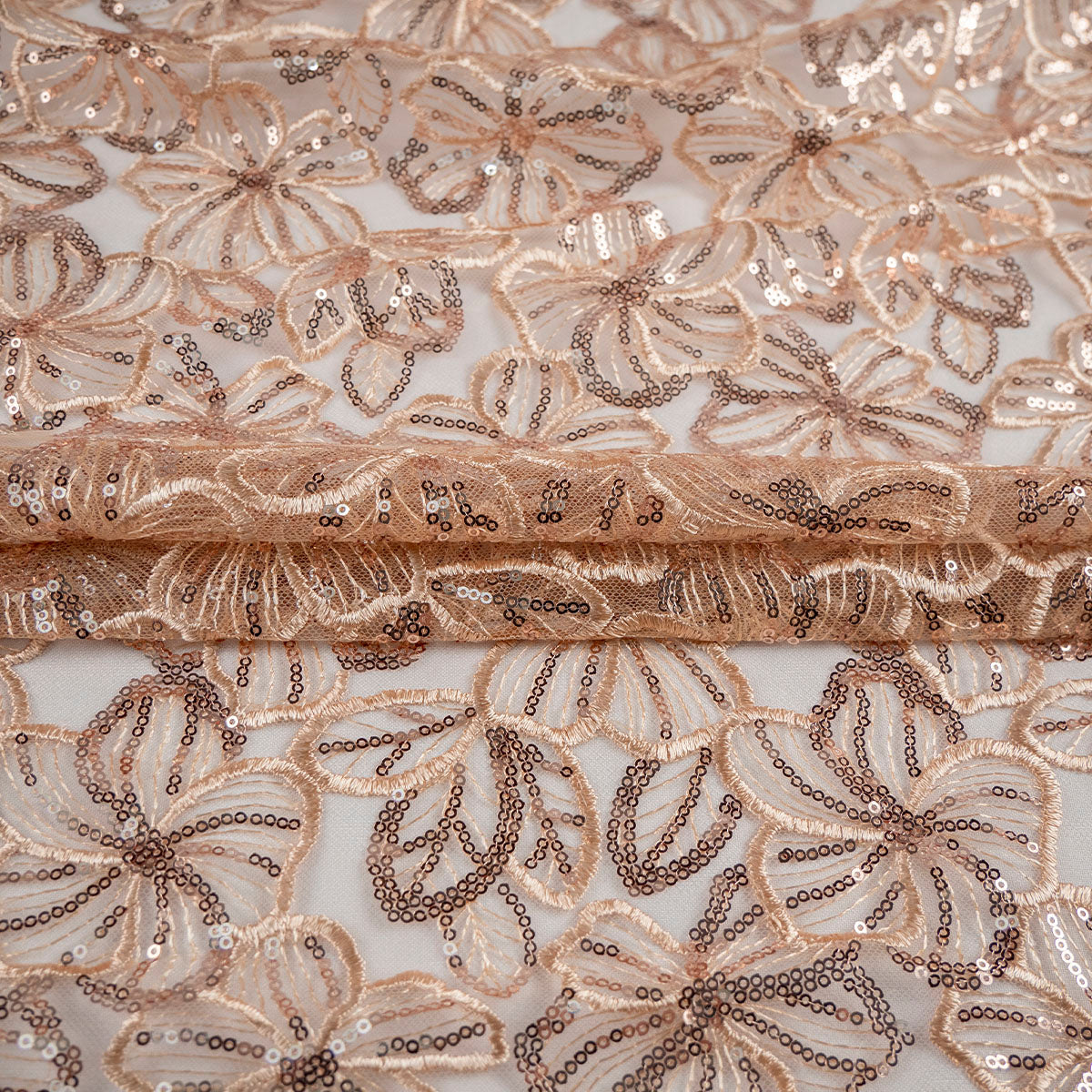 TUL MARNI BEIGE LIGERO CON FLORES DORADAS