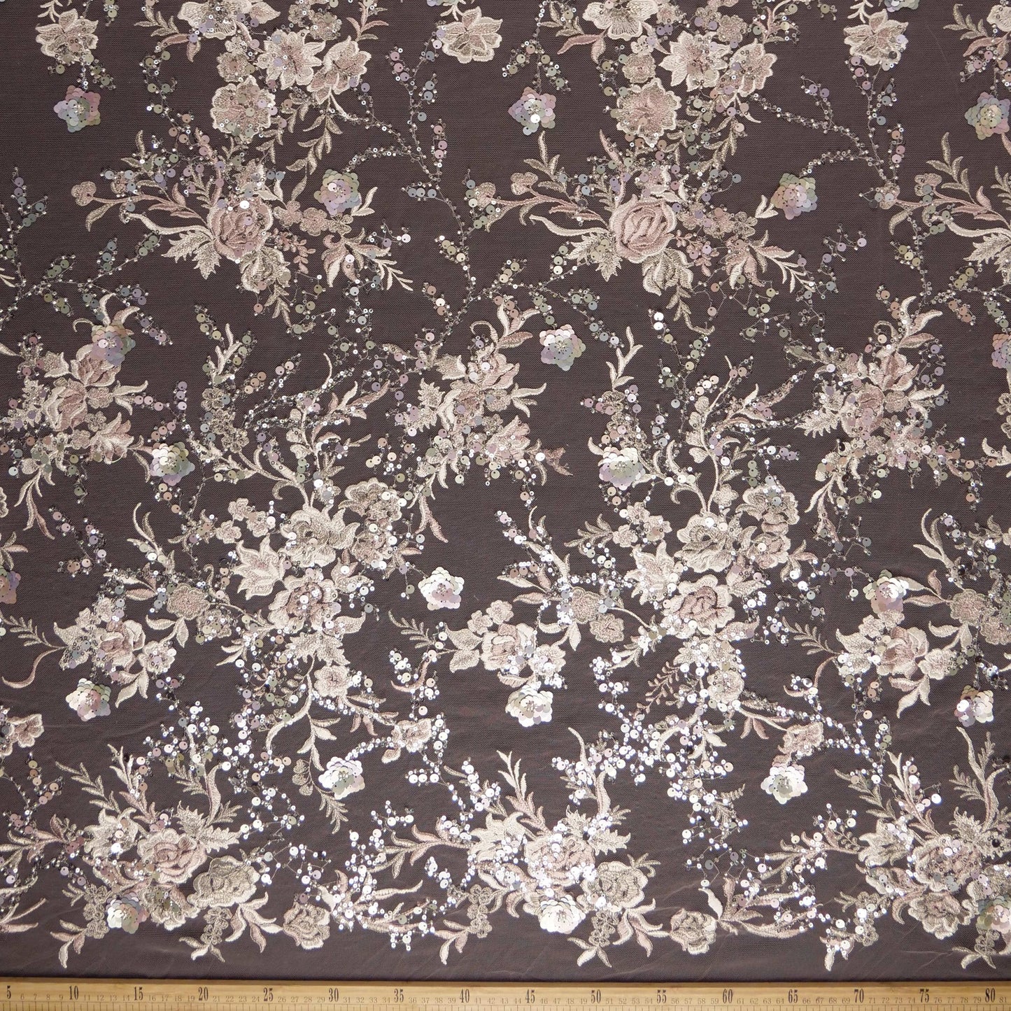 TUL MARNI ROSA FAIRY TALE CON FLORES Y HOJAS