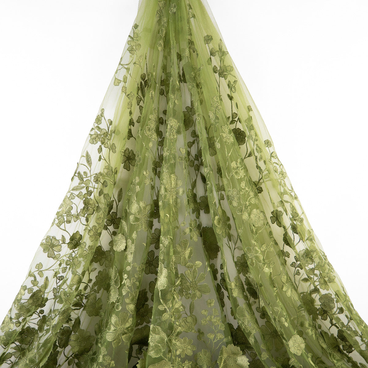 TUL MARNI VERDE PERIDOT FLORAL EN 3D