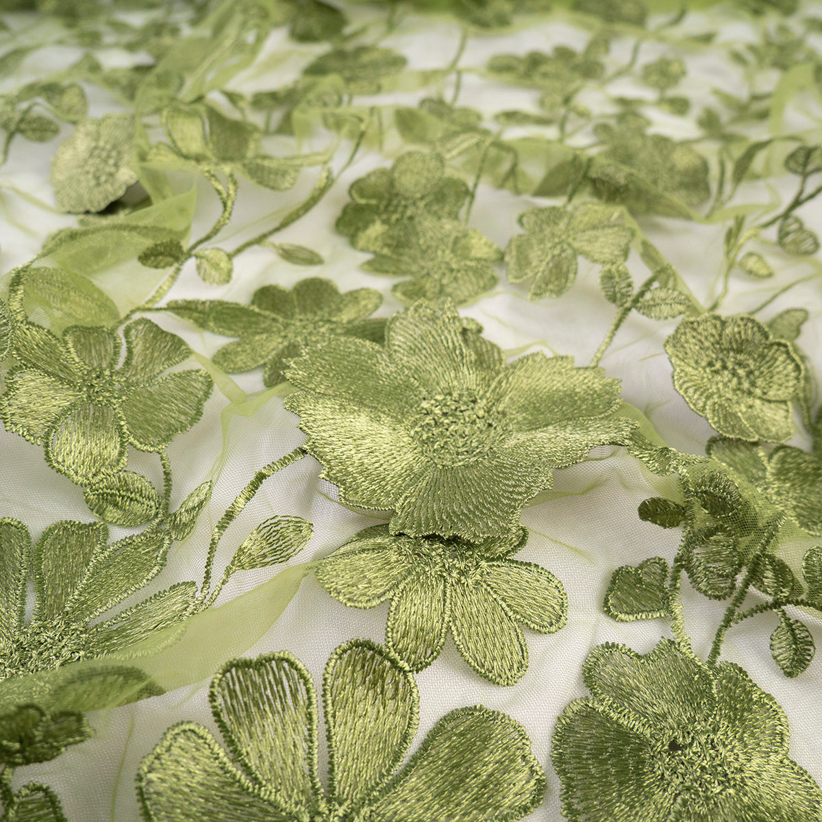 TUL MARNI VERDE PERIDOT FLORAL EN 3D