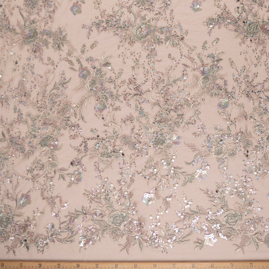 TUL MARNI MARRON CARAMELO CON FLORES