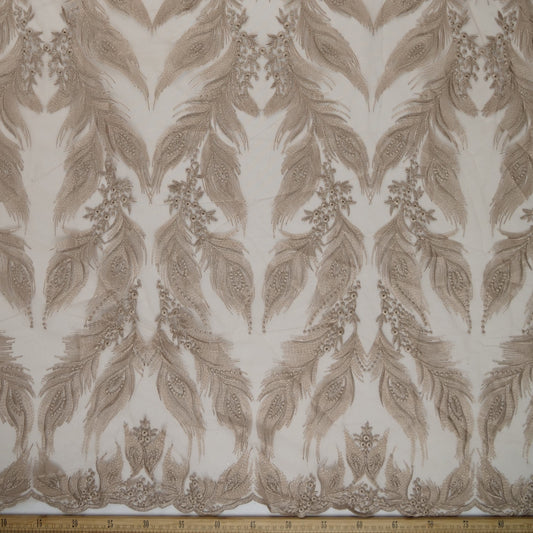 TUL GALLIANO MARRON BROWNIE PLUMAS