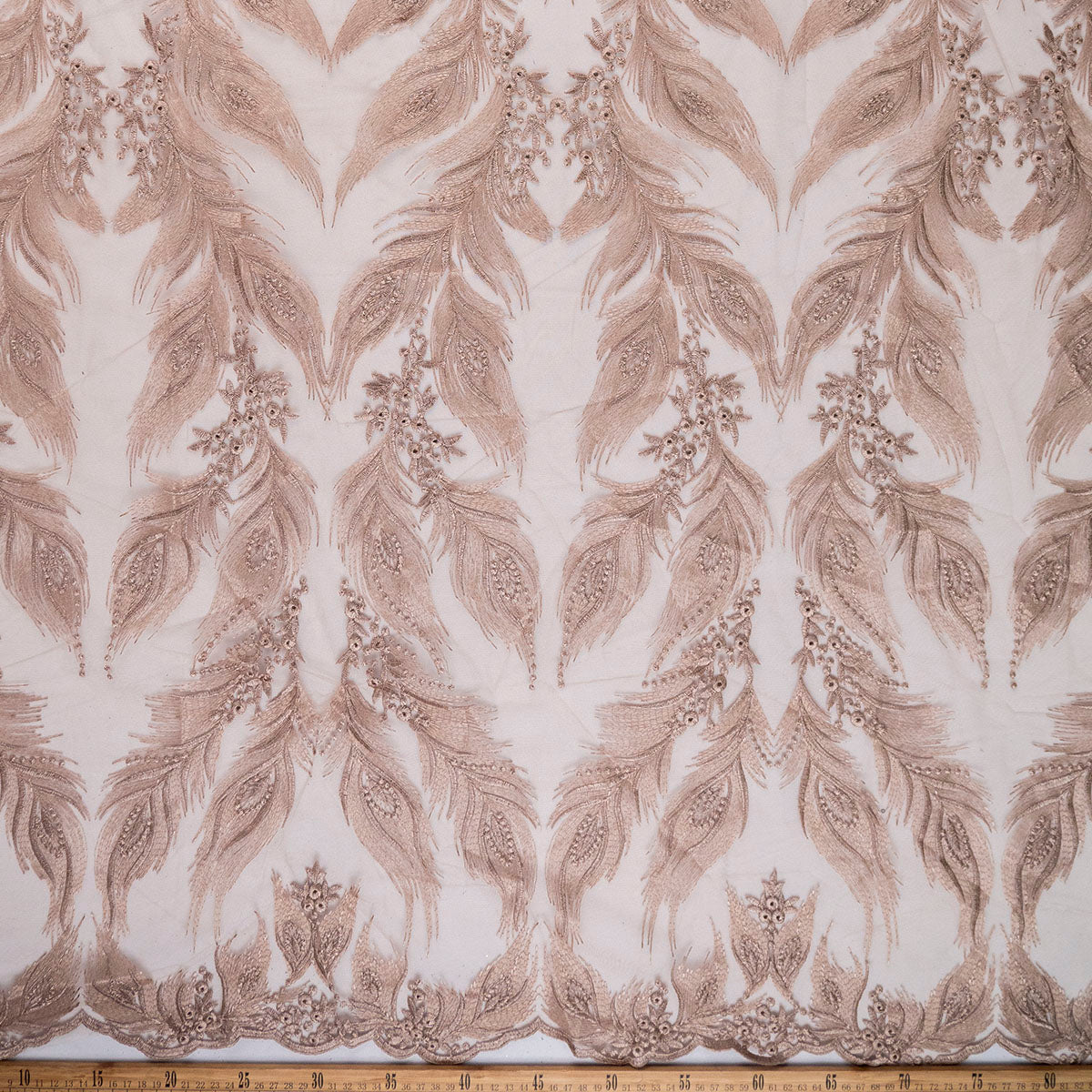 TUL GALLIANO MARRON BROWNIE PLUMAS