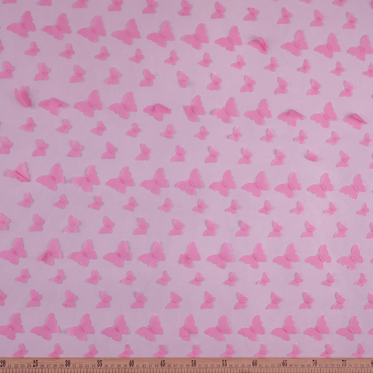 TUL GALLIANO ROSA FAIRY TALE MARIPOSAS 3D