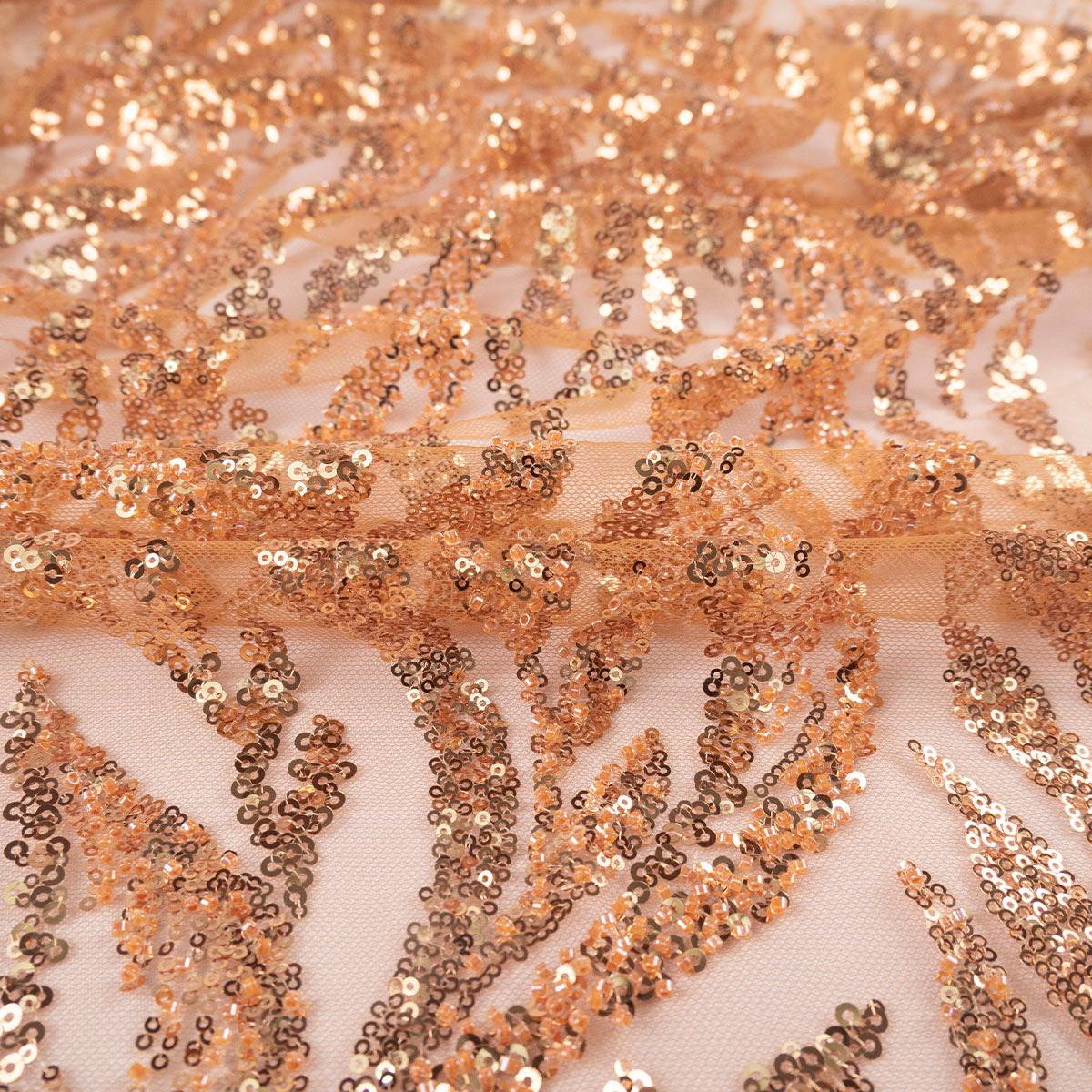 TUL GALLIANO BEIGE SPONGE HOJAS