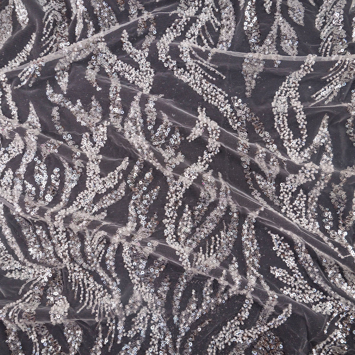 TUL GALLIANO BLANCO BRILLANTE CASCADA