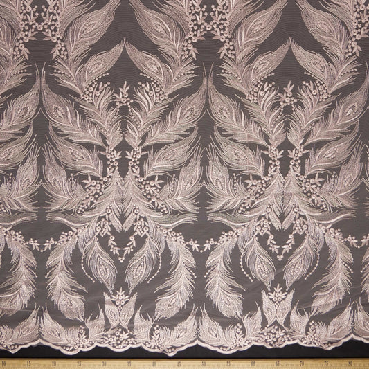 TUL GALLIANO ROSA SMOKE PLUMAS